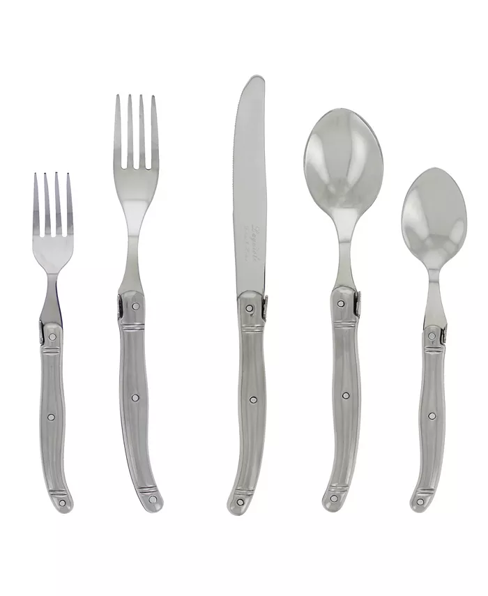 French Home 20 Piece Laguiole Stainless Steel Flatware Set， Service for 4 - Mycitystee