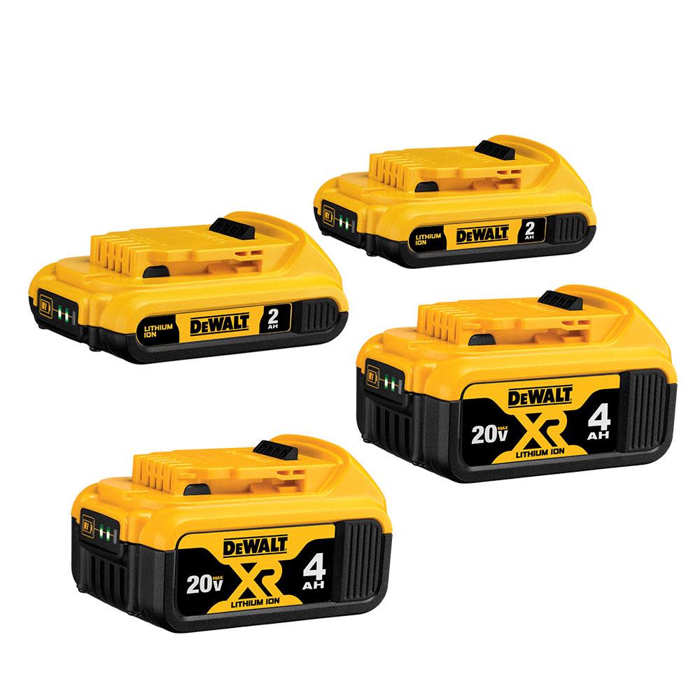 DEWALT 20V MAX Battery Bundle 2x4.0Ah 2x2.0Ah DCB324-4 from DEWALT - Mycitystee