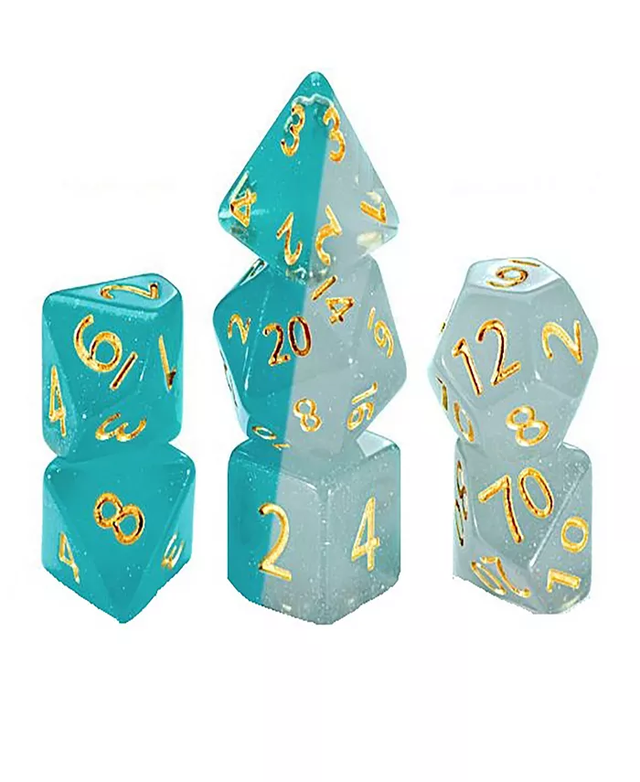 Gatekeeper Games Mighty Tiny Dice Metamorph Change Color in The Heat of Your Hand， 7 Piece Rpg Dice Set， 12mm Resin Dice， Tabletop Roleplaying， Cool T - Mycitystee