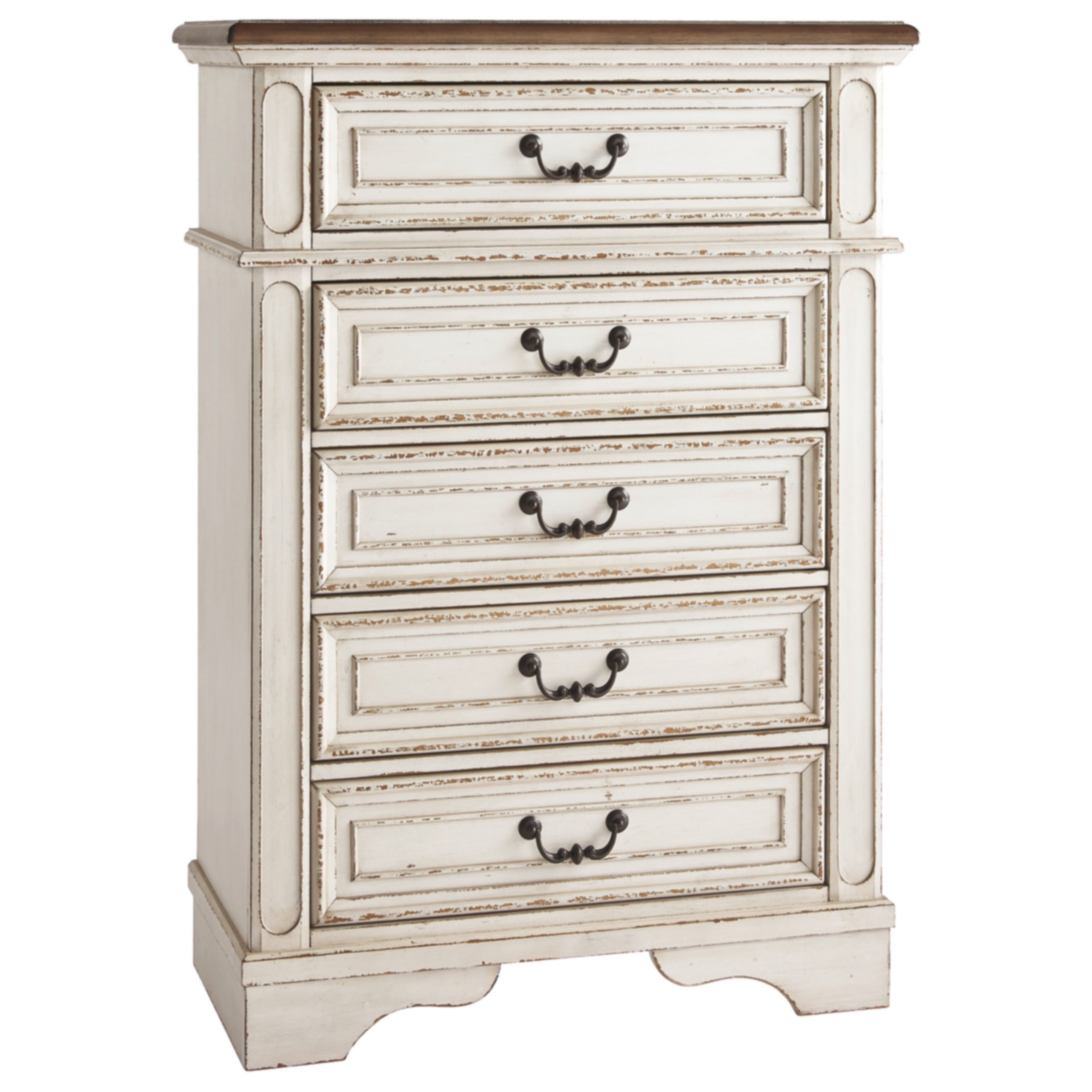 Signature Design by Ashley Nettle Bank Chipped White Chest - - 27415593 - Mycitystee