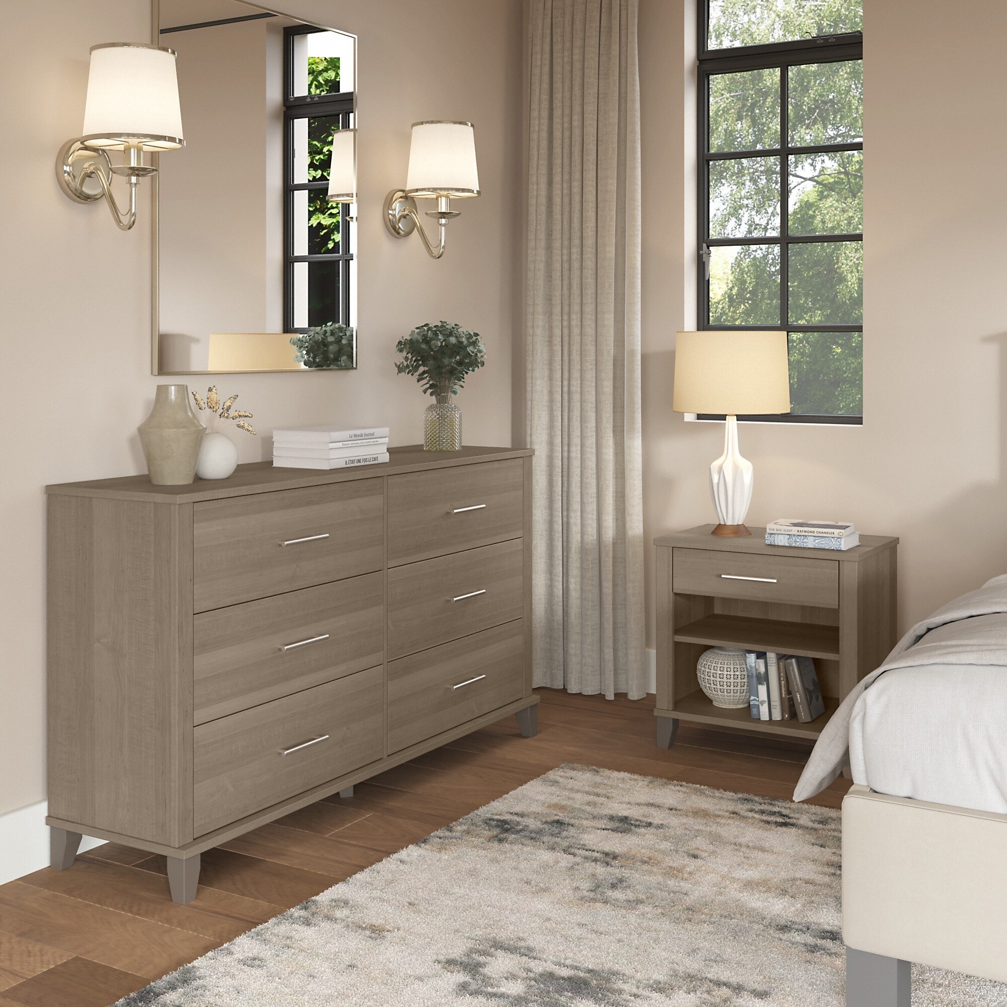Somerset 6 Drawer Dresser and Nightstand Set by Bush Furniture - - 35808917 - Mycitystee