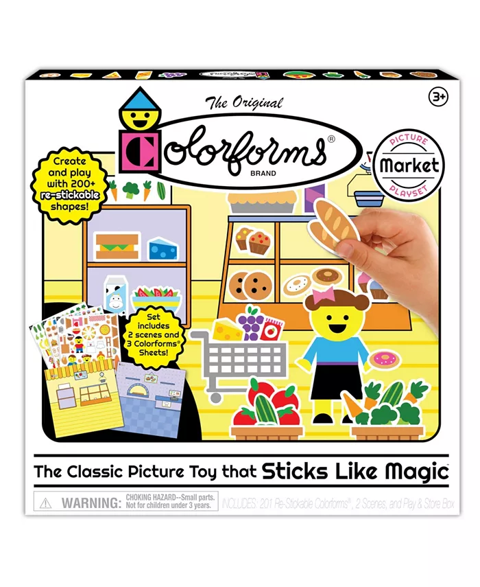 Colorforms Picture Play Set - Market - The Classic Picture Toy That Sticks Like Magic - Mycitystee