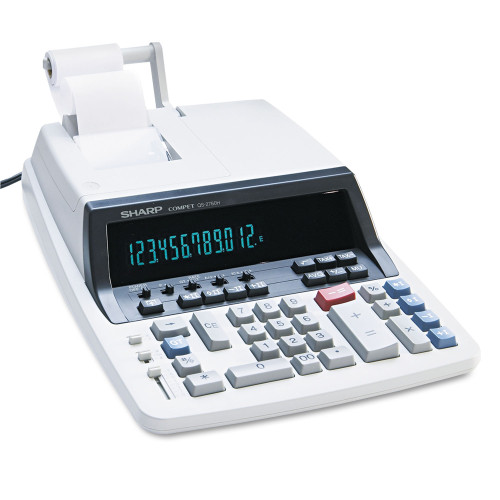 Sharp QS-2760H Two-Color Ribbon Printing Calculator， Black/Red Print， 4.8 Lines/Sec - Mycitystee