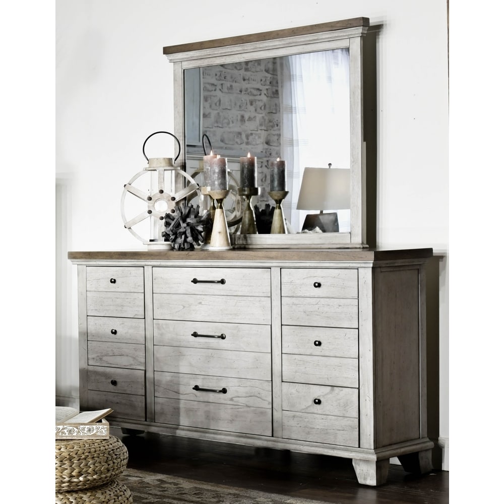 The Gray Barn Overlook Two-tone Dresser and Mirror - - 26386226 - Mycitystee