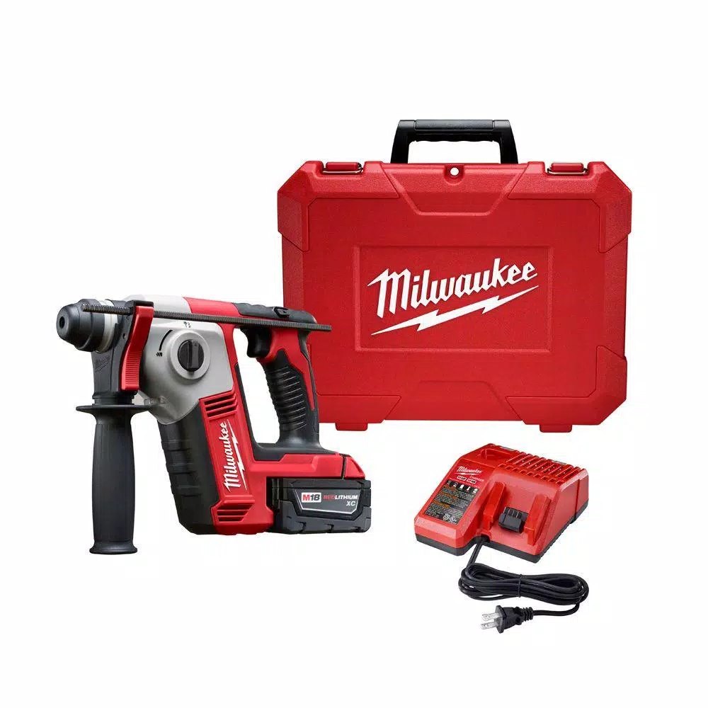 Milwaukee M18 18-Volt Lithium-Ion Cordless 5/8 in. SDS-Plus Rotary Hammer Kit W/(1) 3.0Ah Battery， Charger， Hard Case and#8211; XDC Depot - Mycitystee