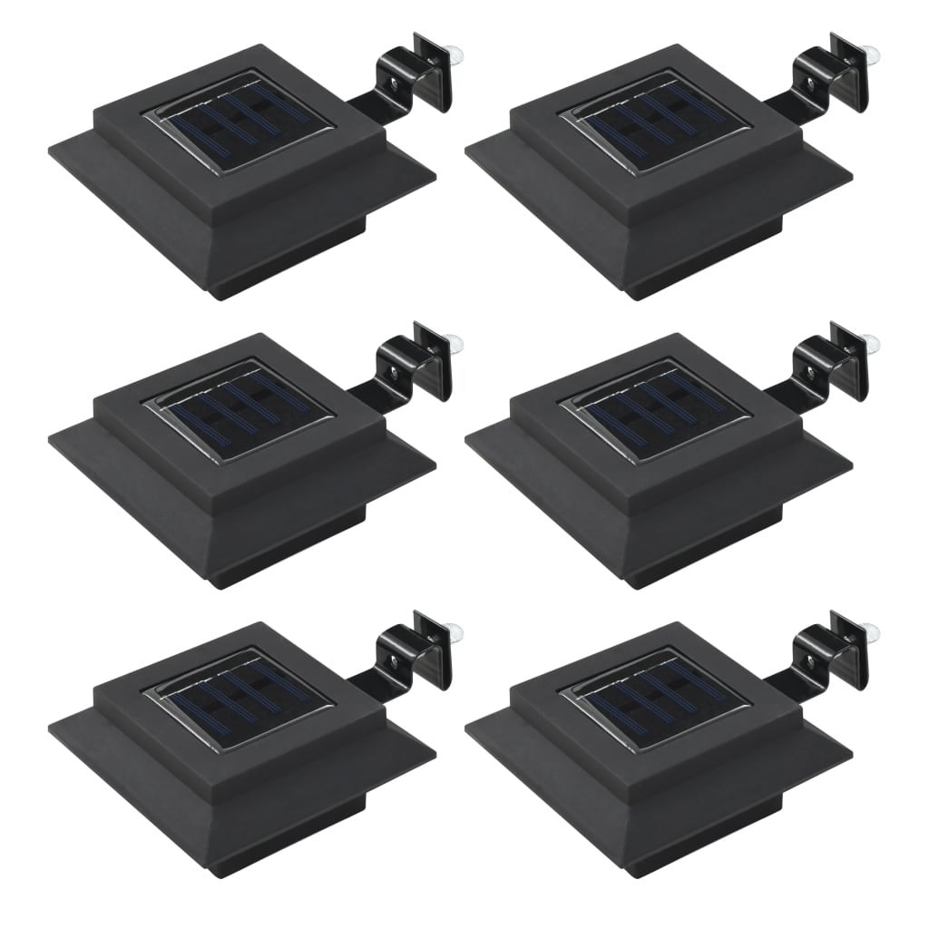 vidaXL Outdoor Solar Lamps 6 pcs LED Square 4.7