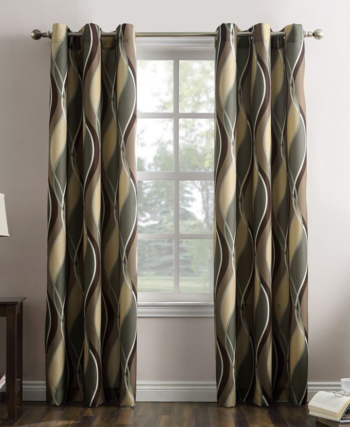 No. 918 Intersect Geometric Print Curtain Panel - Mycitystee