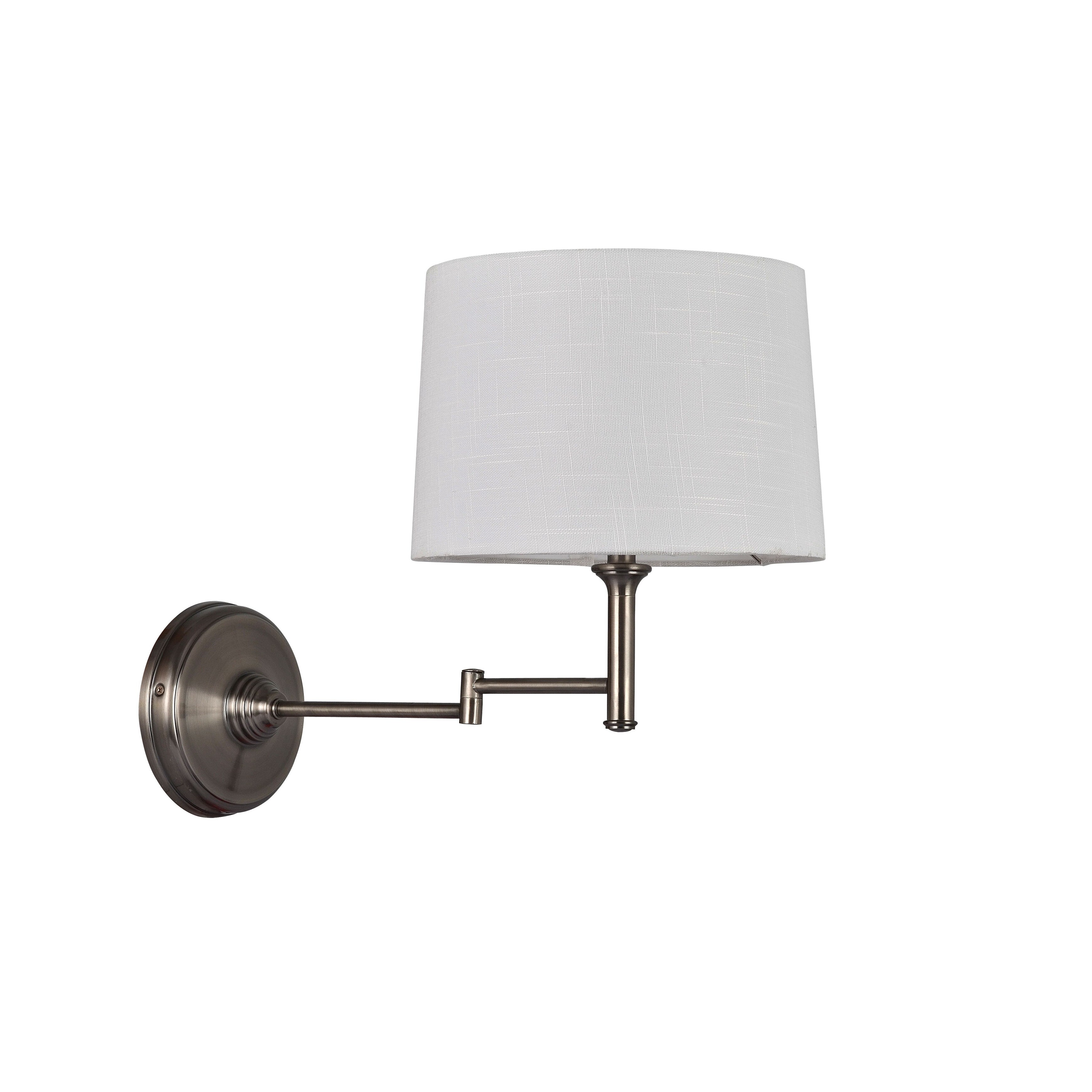 Adesso Antique Pewter Swing Arm Wall Light Set - Mycitystee