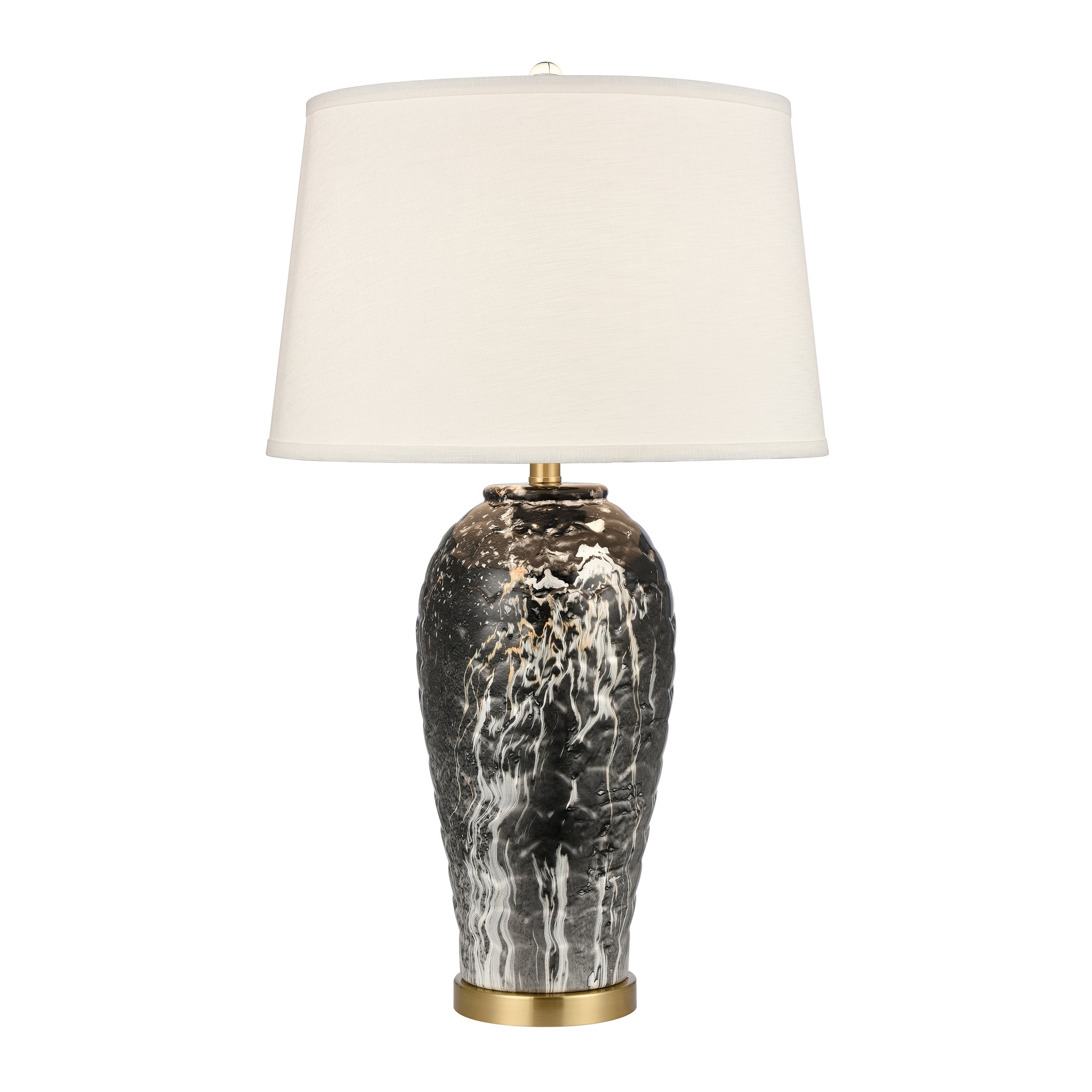 Causeway Waters 30'' High 1-Light Table Lamp - Black - Mycitystee