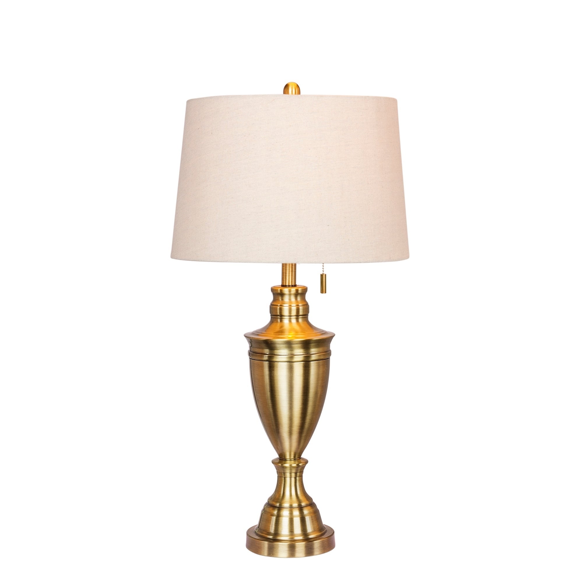Fangio Lighting's 1587AB 31 in. Classic Urn Antique Brass Table Lamp - Mycitystee