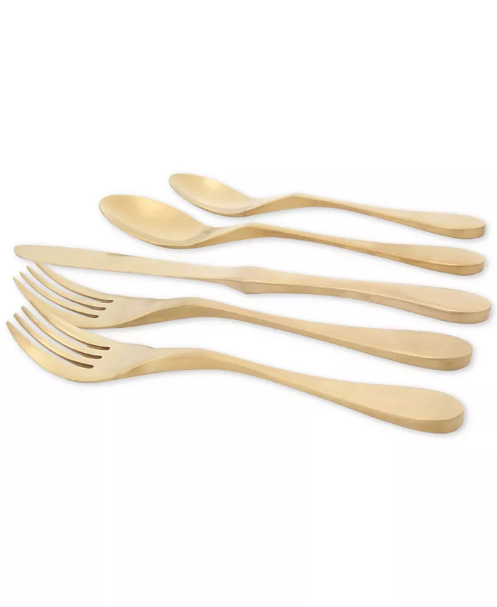 Knork Satin Brass  5-Pc. Place Setting - Mycitystee