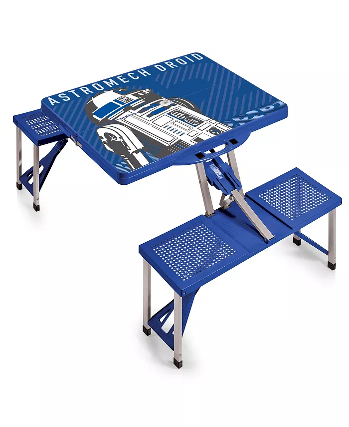 Picnic Time Onivaandreg by Star Wars R2-D2 Picnic Table Portable Folding Table with Seats - Mycitystee