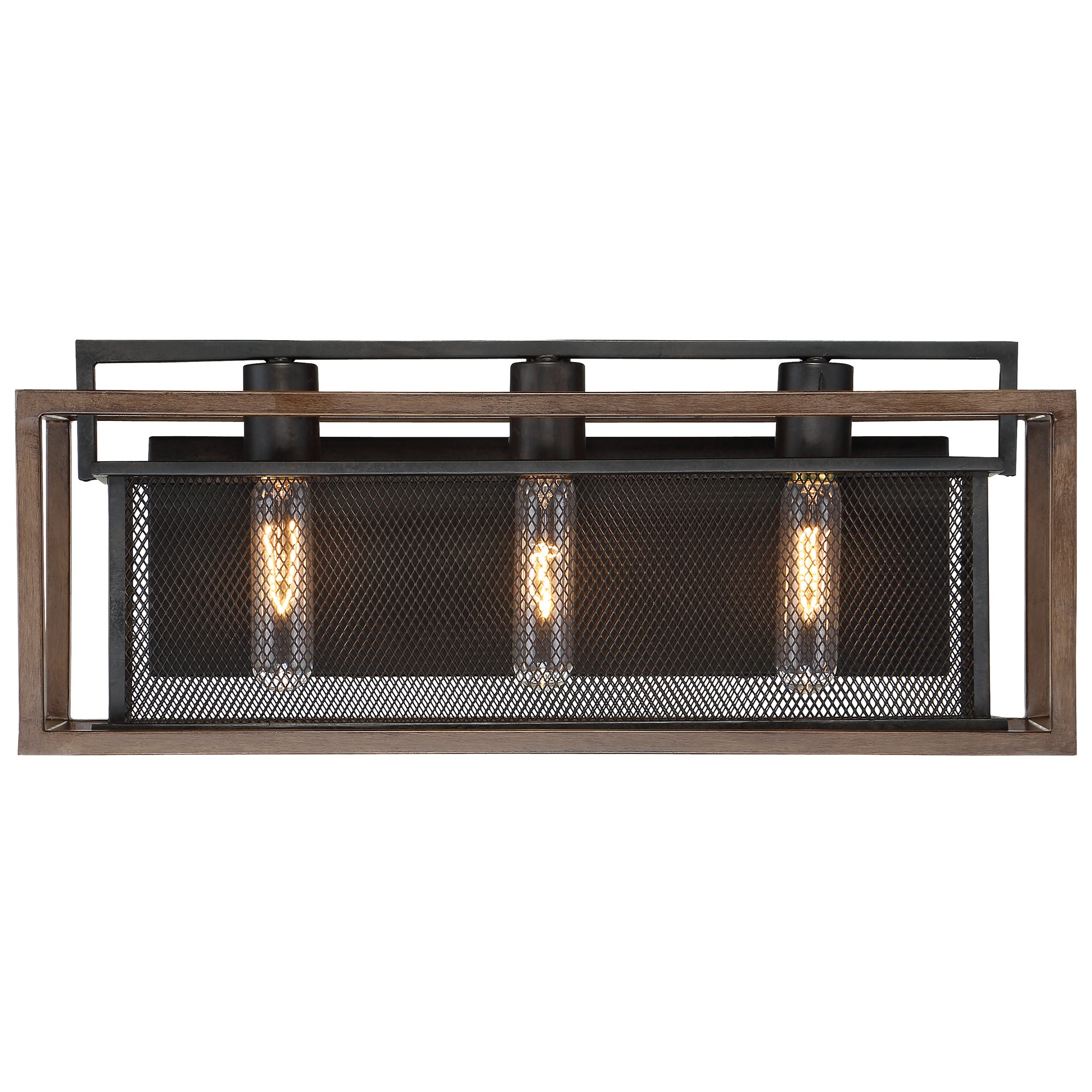 Rio Lobo 3-light Dark Oak/Black Bath Fixture - Mycitystee