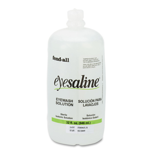 Honeywell Fendall Eyesaline Eyewash Saline Solution Bottle Refill， 32 oz Bottle (3200045500EA) - Mycitystee