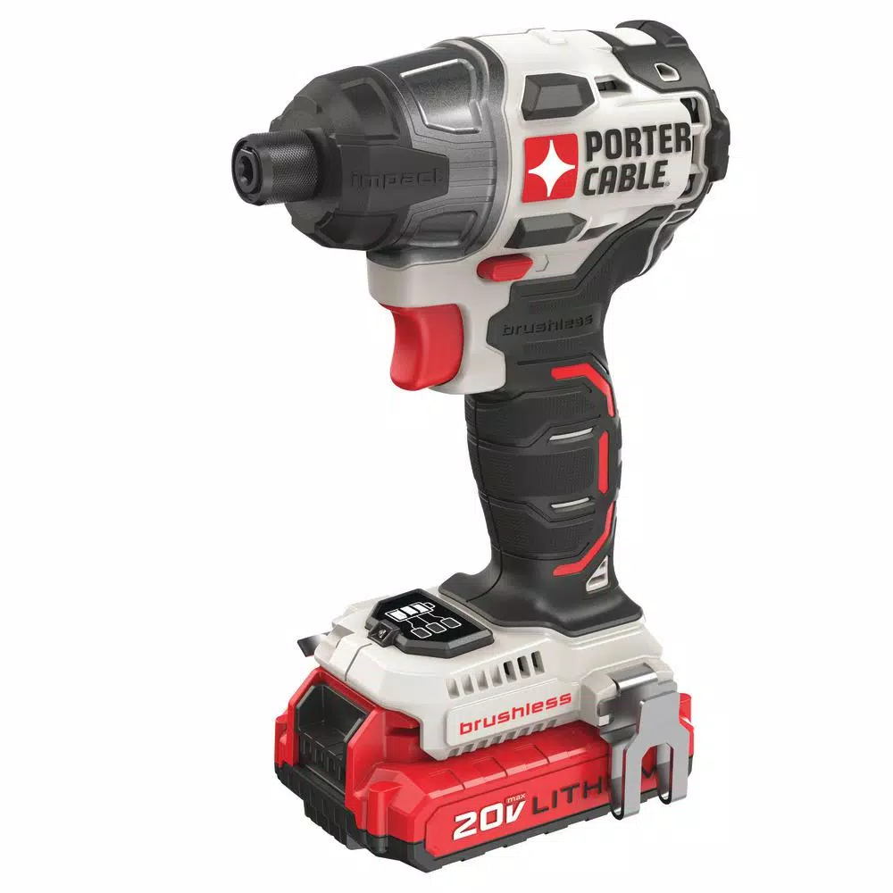 Porter-Cable 20-Volt MAX Lithium-Ion Brushless Cordless 1/4 in. Impact Driver with 2 Batteries 1.5 Ah and Charger and#8211; XDC Depot - Mycitystee