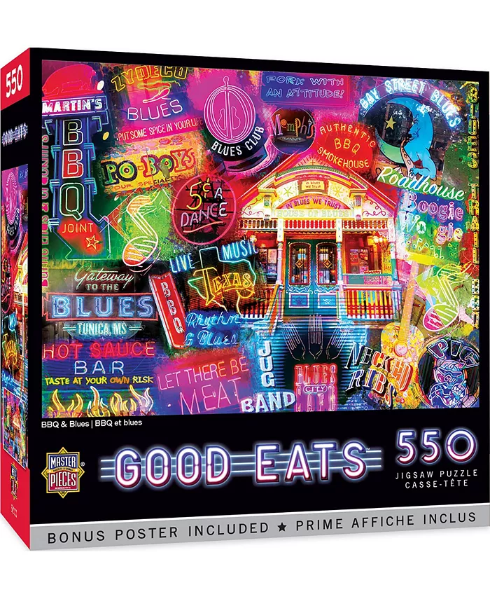 MasterPieces Puzzles Good Eats - BBQ Blues 550 Piece Puzzle Adult Jigsaw Puzzle - Mycitystee