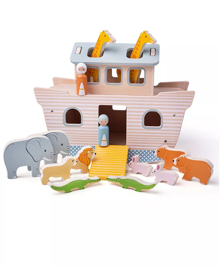 Bigjigs Toys - Noah's Ark Set， 15 Piece - Mycitystee