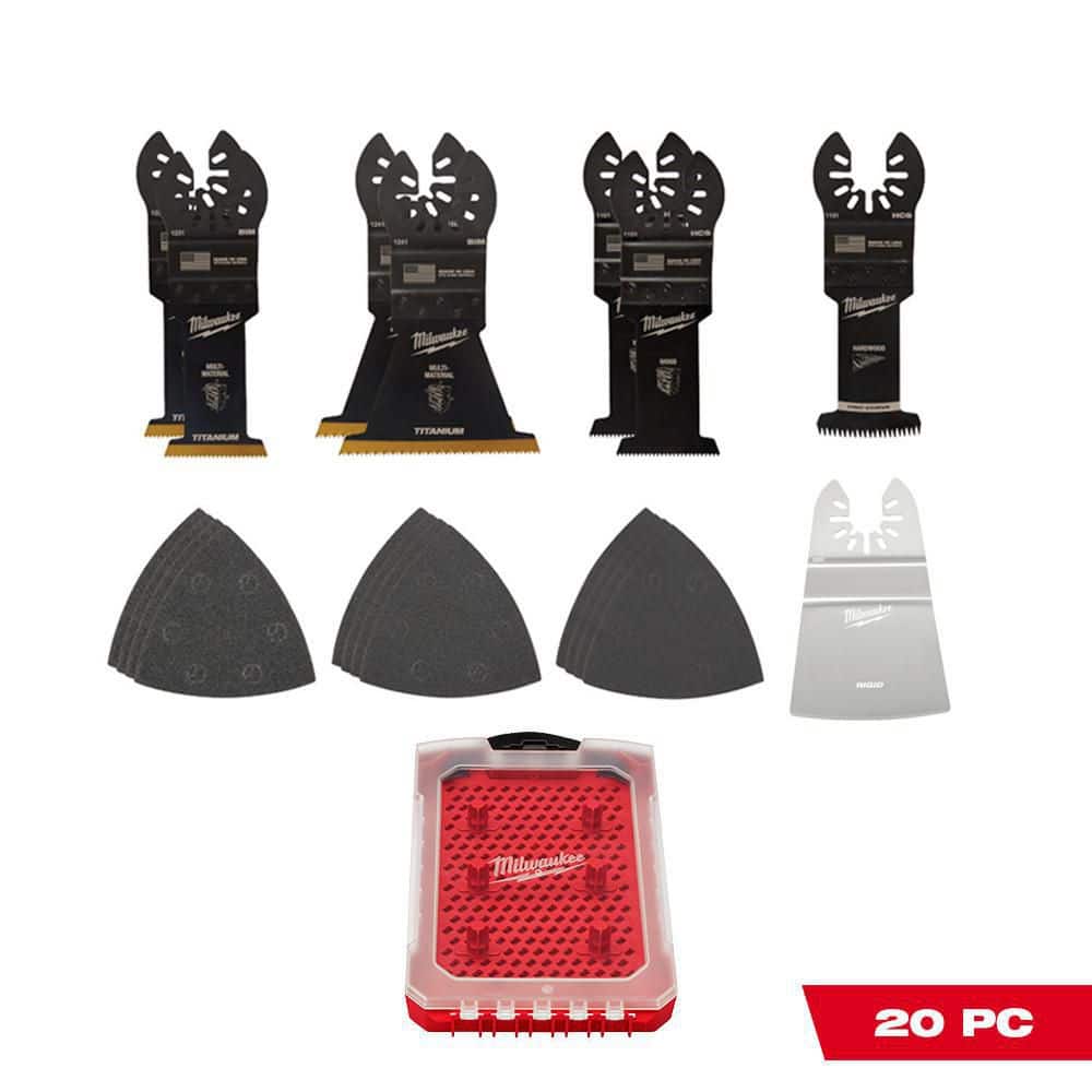 Milwaukee Oscillating Multi-Tool Blade Kit (20-Piece) 49-10-9220 - Mycitystee