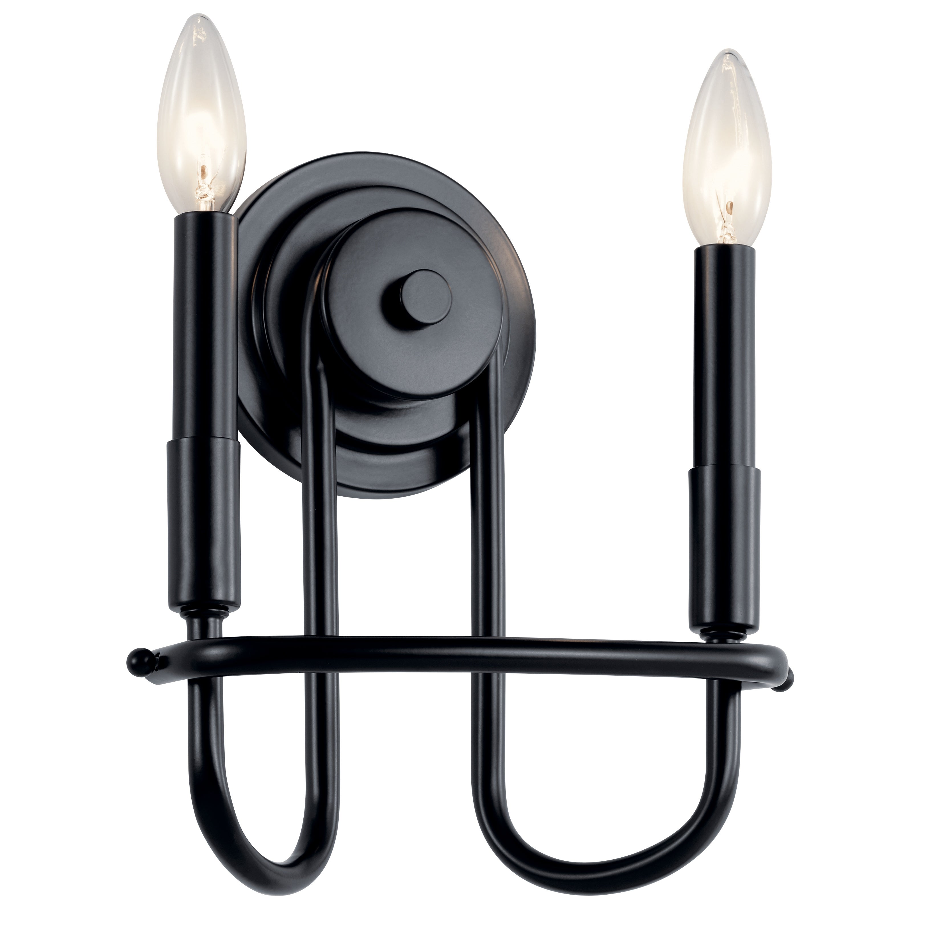 Kichler Lighting Capitol Hill 2-Light Wall Sconce Black - Mycitystee