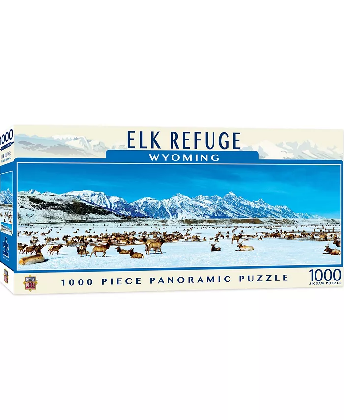 MasterPieces Puzzles American Vista Panoramic - Elk Refuge 1000 Piece Puzzle - Mycitystee
