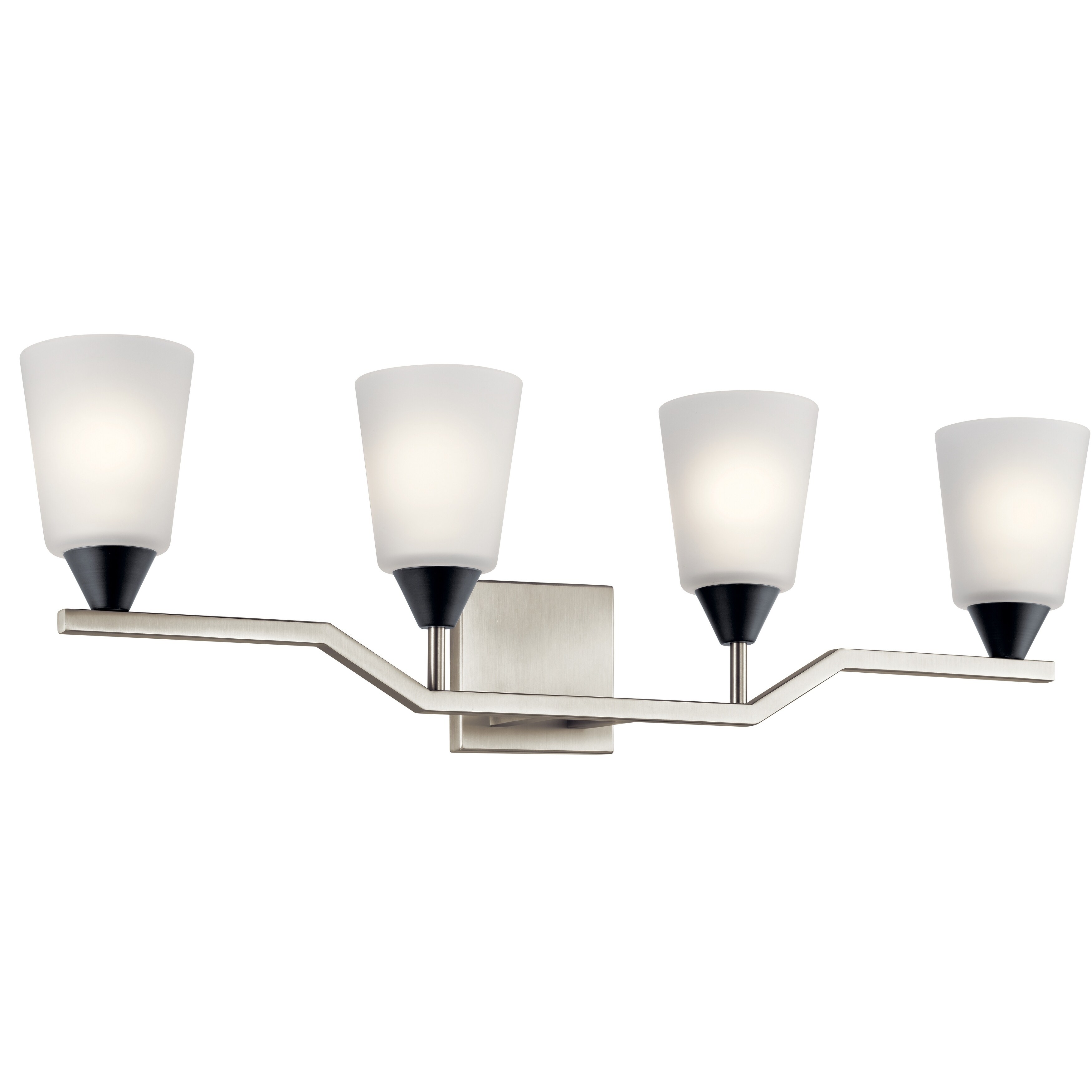 Kichler Lighting Skagos 4-Light Vanity Light Brushed Nickel - Mycitystee