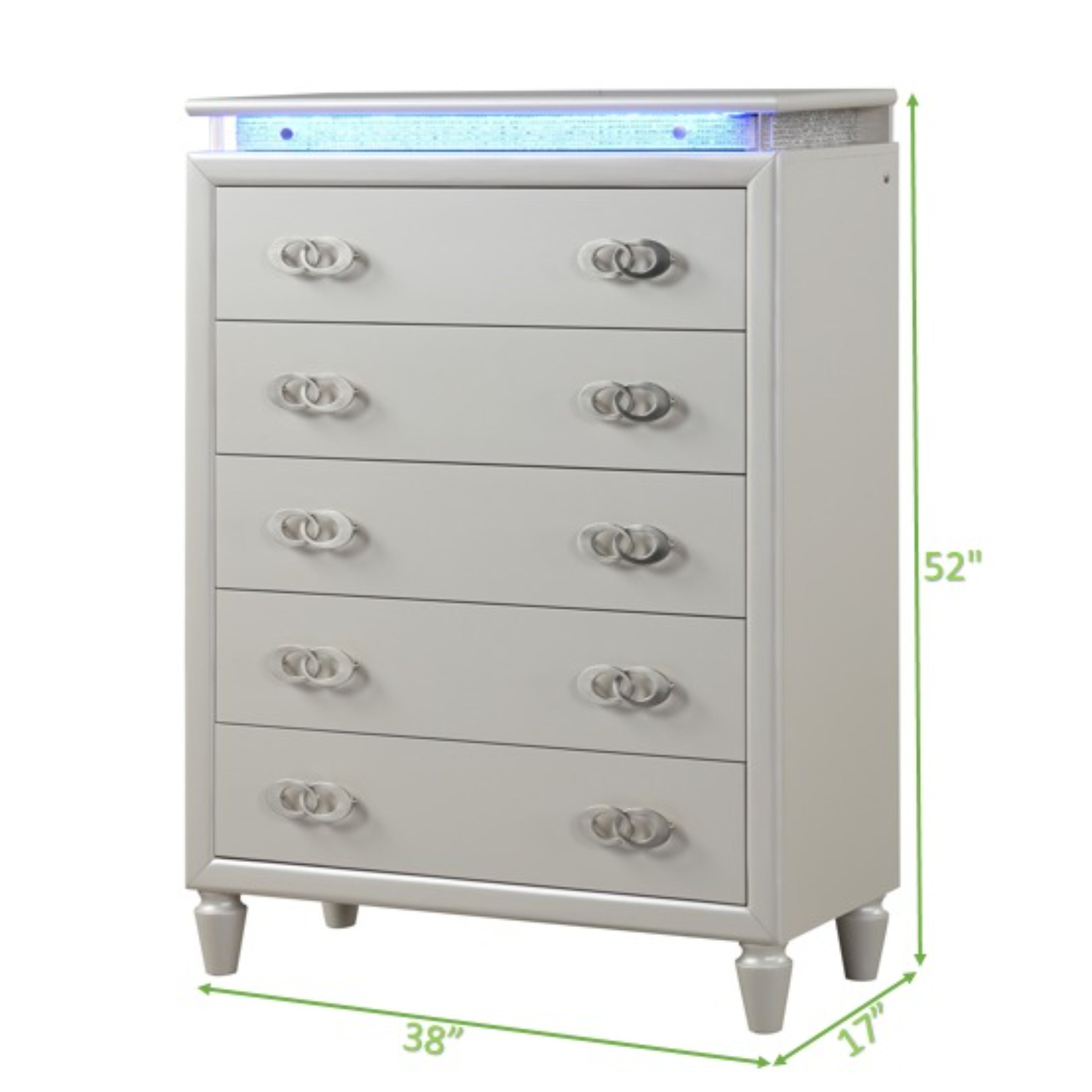 Modern Solid Wood 5 Drawers Chest - - 35537885 - Mycitystee
