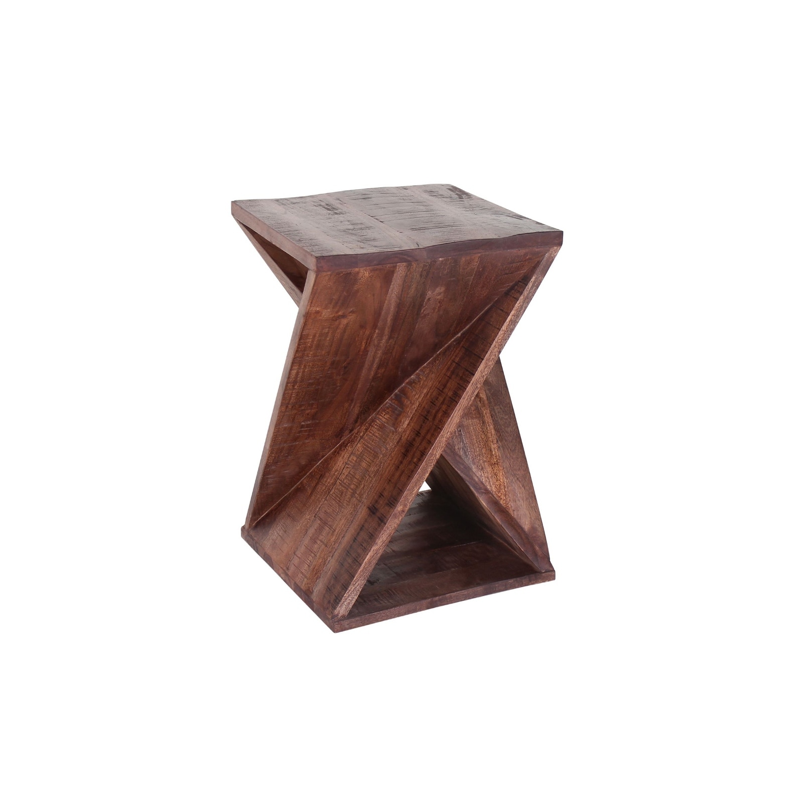 Jackie Handmade Acacia Modern Pedestal Side Table - Mycitystee