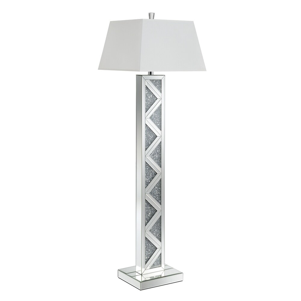 Coaster Furniture Carmen Silver Geometric Base Floor Lamp - Mycitystee