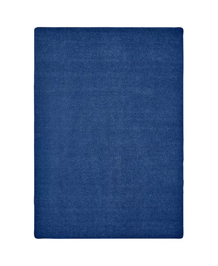 Carpets For Kids KIDply Soft Solids - 6' x 9' Rectangle - Midnight Blue - Mycitystee