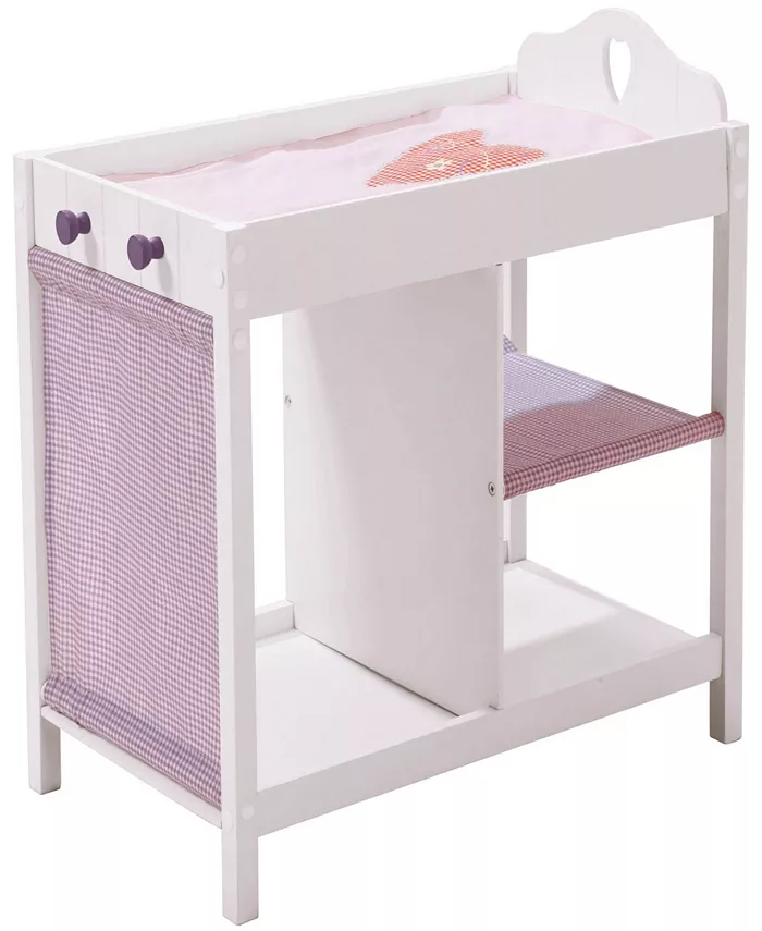 Roba-Kids Doll Bed Storage Fienchen White Purple Pink Multifunctional Doll Furniture Series Children's Pretend Play - Mycitystee