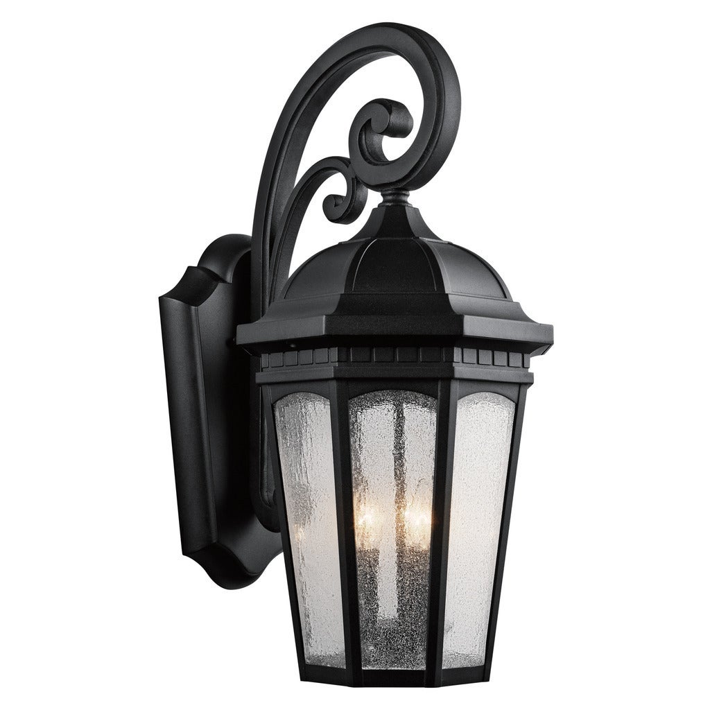 Kichler Lighting Courtyard Collection 3-light Textured Black Outdoor Wall Lantern Shopping - The Best Deals on Outdoor Wall Lanterns | 20207209 - Mycitystee