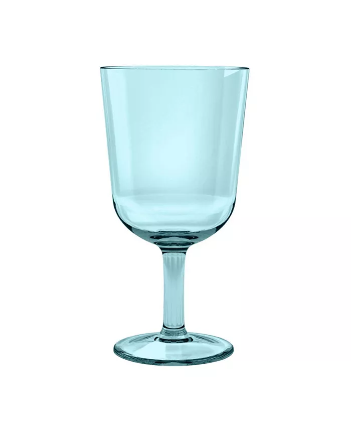 TarHong Simple Wine Glass， Aqua， 16 oz.， Premium Plastic， Set of 6 - Mycitystee