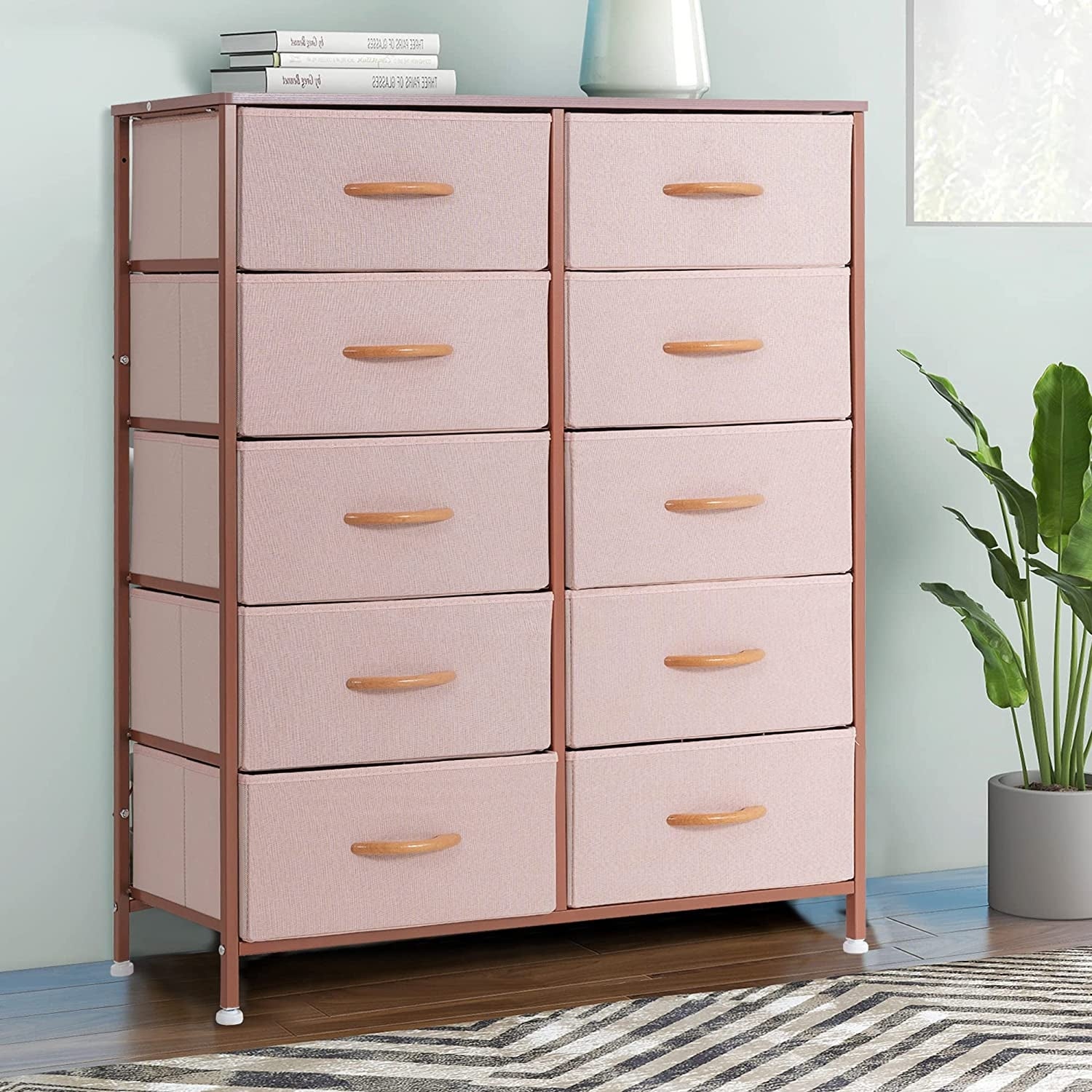 Wide Dresser Storage Tower with 10 Drawers - - 36136429 - Mycitystee