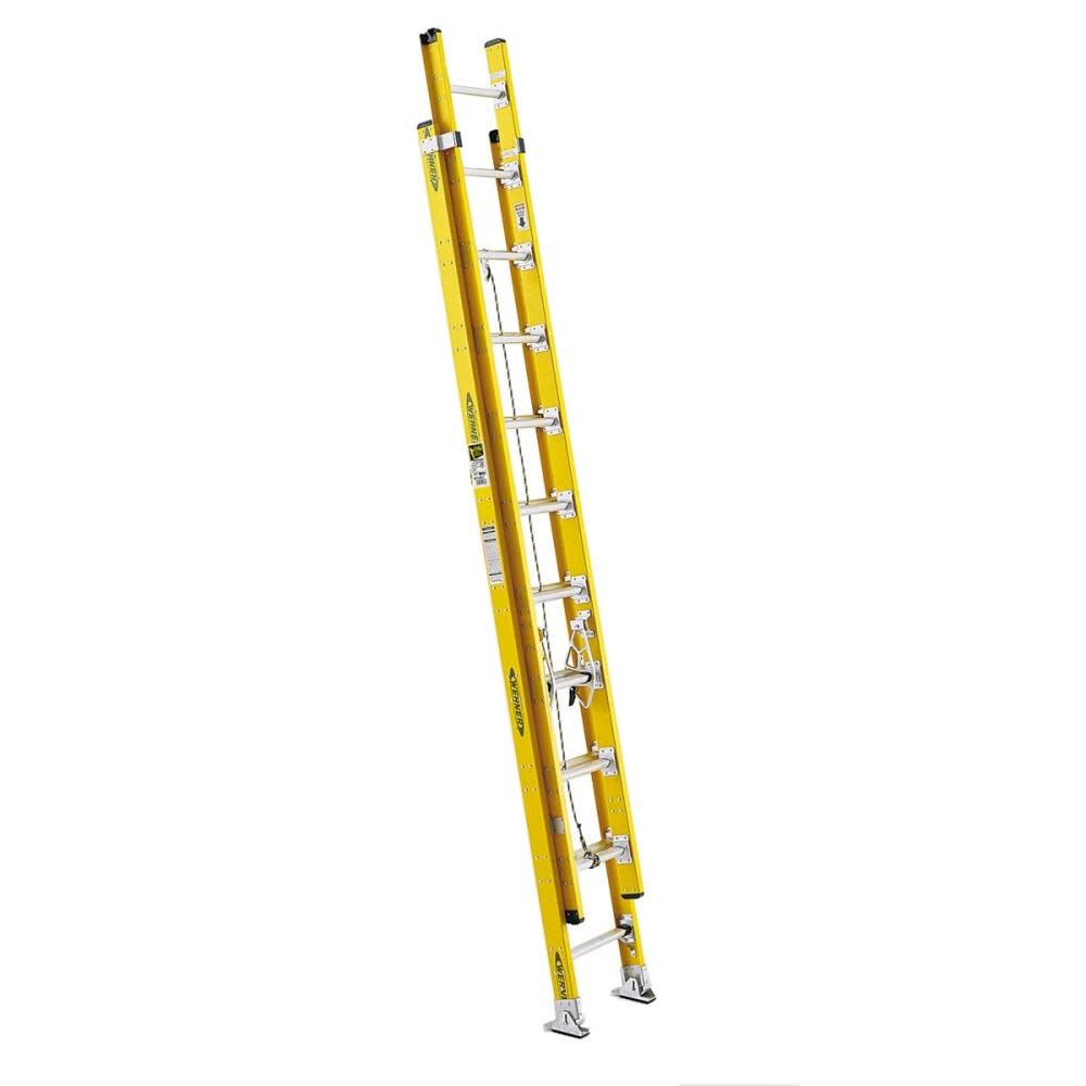 20 Ft. Fiberglass Type IAA Round Rung Extension Ladder - Mycitystee
