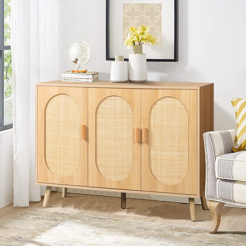 Shoe Cabinet with Double Doors Wooden Floor Bathroom Storage Cabinet - - 37921105 - Mycitystee