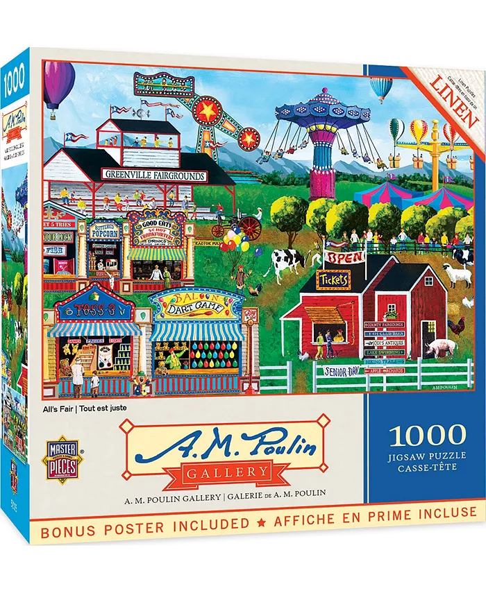MasterPieces Puzzles AM Poulin - All's Fair  1000 Piece Adult Jigsaw Puzzle - Mycitystee