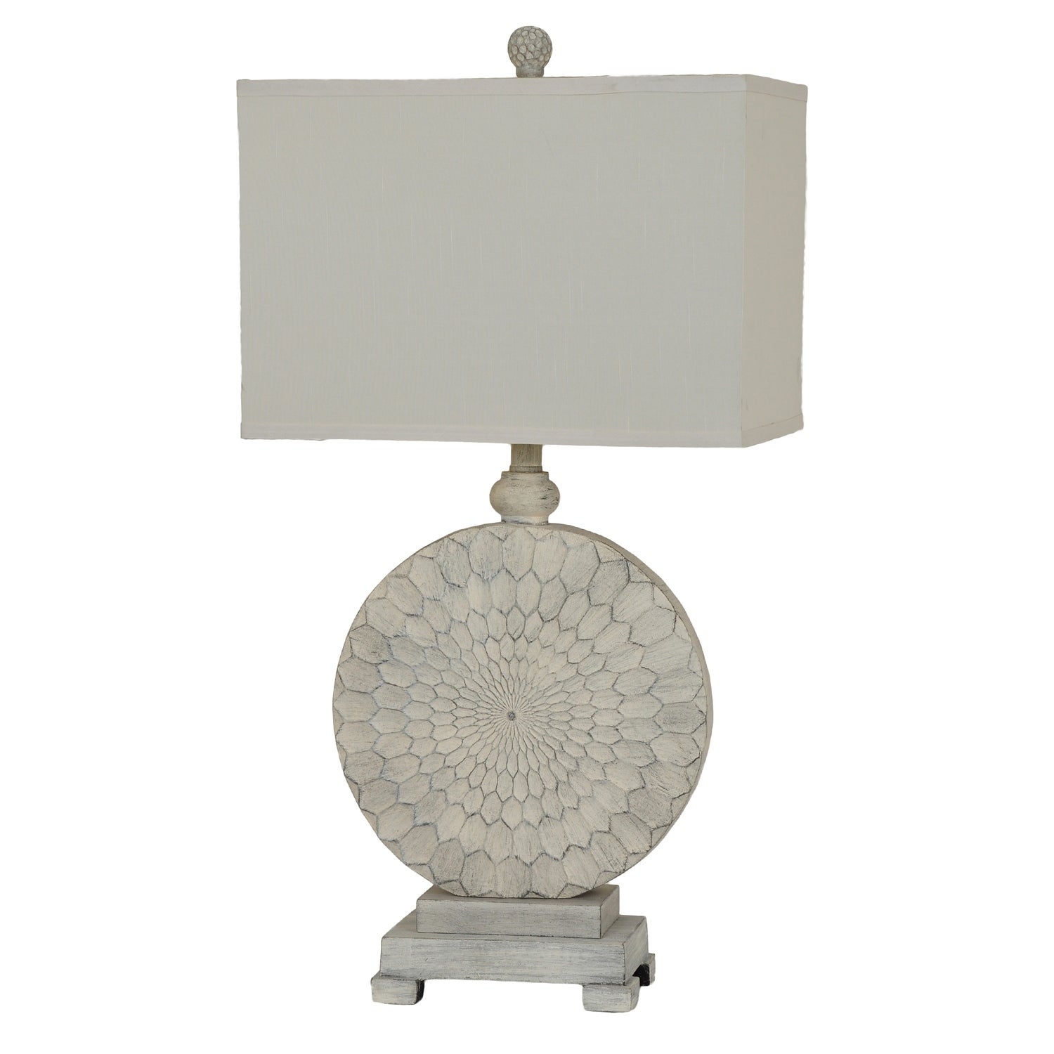 Sun Dance Cream Cake 30.5-inch Table Lamp - 30.5'' H x 17'' W x 11'' D - Mycitystee