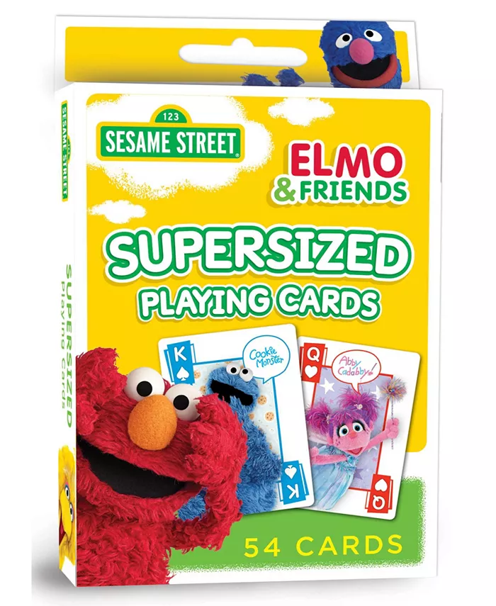 MasterPieces Puzzles Sesame Street - Supersized Kids Playing Cards - 54 Card Deck - Mycitystee