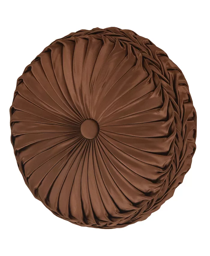 J Queen New York La Boheme Tufted Round Decorative Pillow， 15
