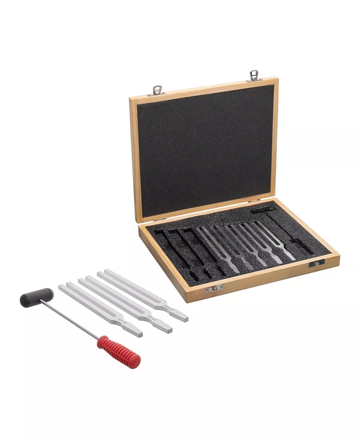 Supertek Tuning Forks with Hammer， Aluminum Set， 9 Piece - Mycitystee