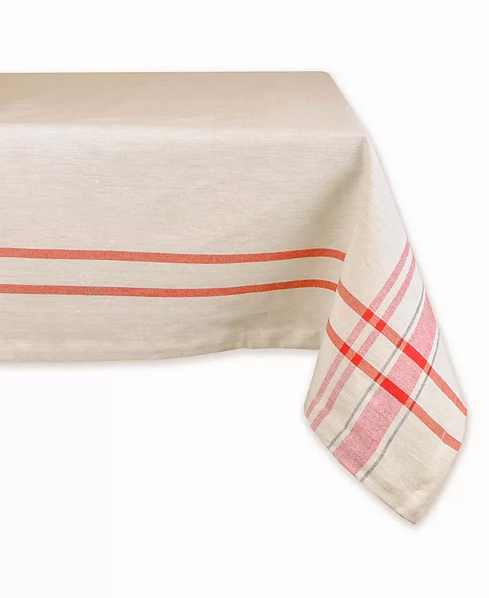 Design Imports French Stripe Tablecloth 60