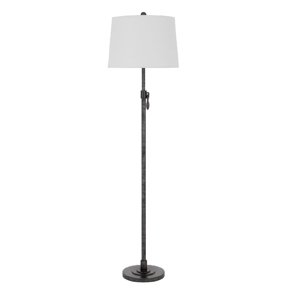 55 Inch Adjustable Metal Floor Lamp with Latch， Heather Gray - 279 L X 16 W X 62 H Inches - Mycitystee