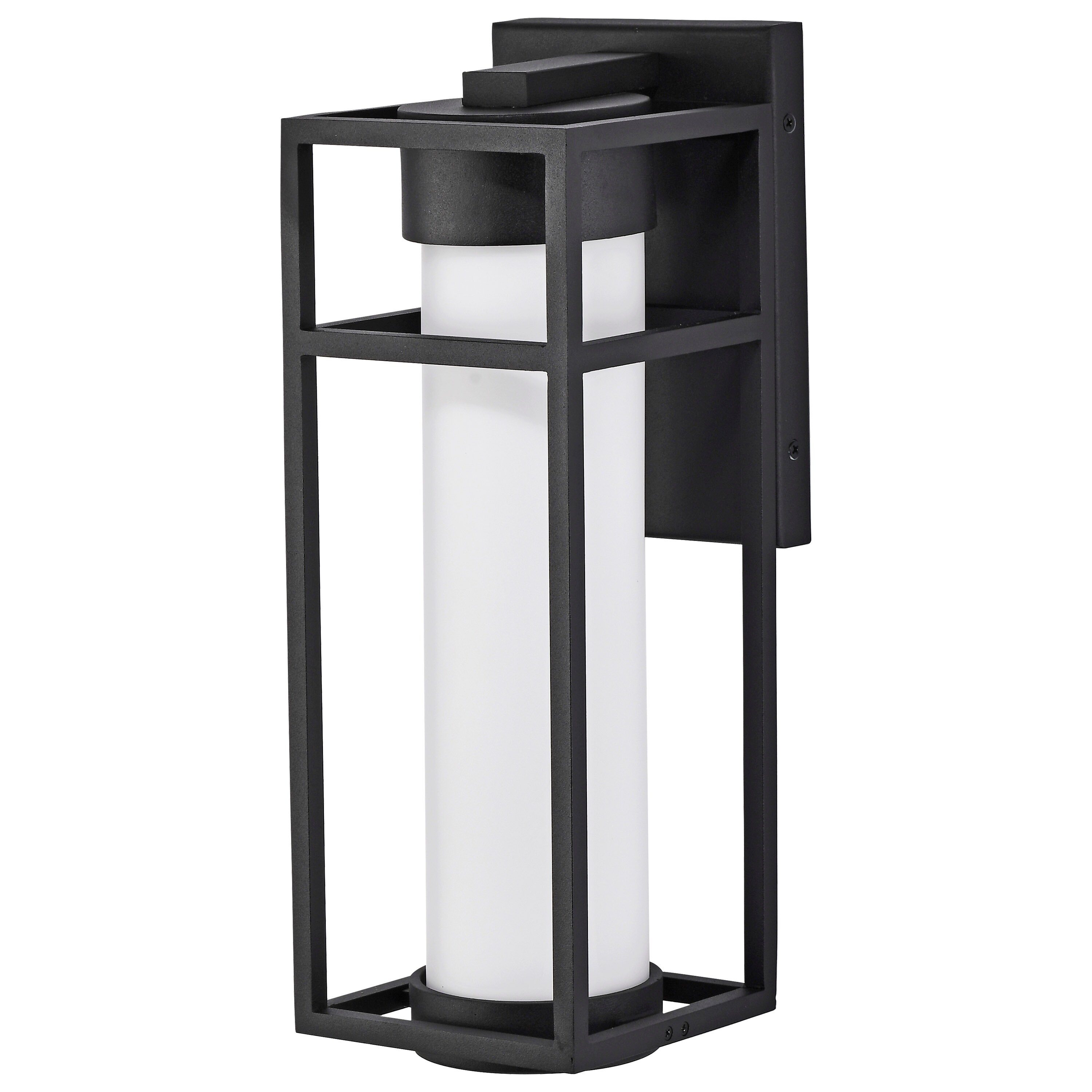 Ledges 6W LED Medium Wall Lantern Matte Black with White Opal Glass Shopping - The Best Deals on Outdoor Wall Lanterns | 39388113 - Mycitystee