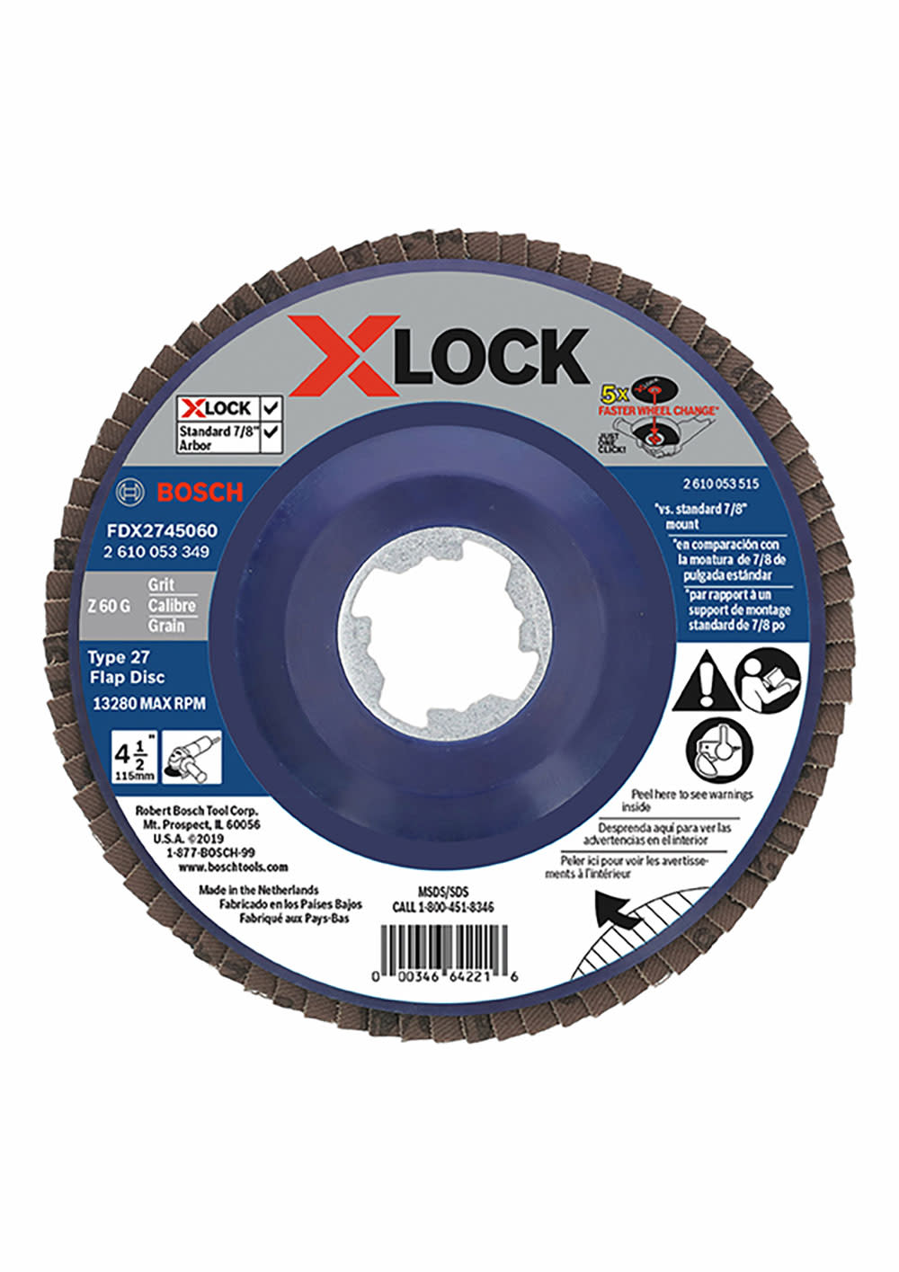 X-Lock Flap Discs 4-1/260 Grit - Mycitystee