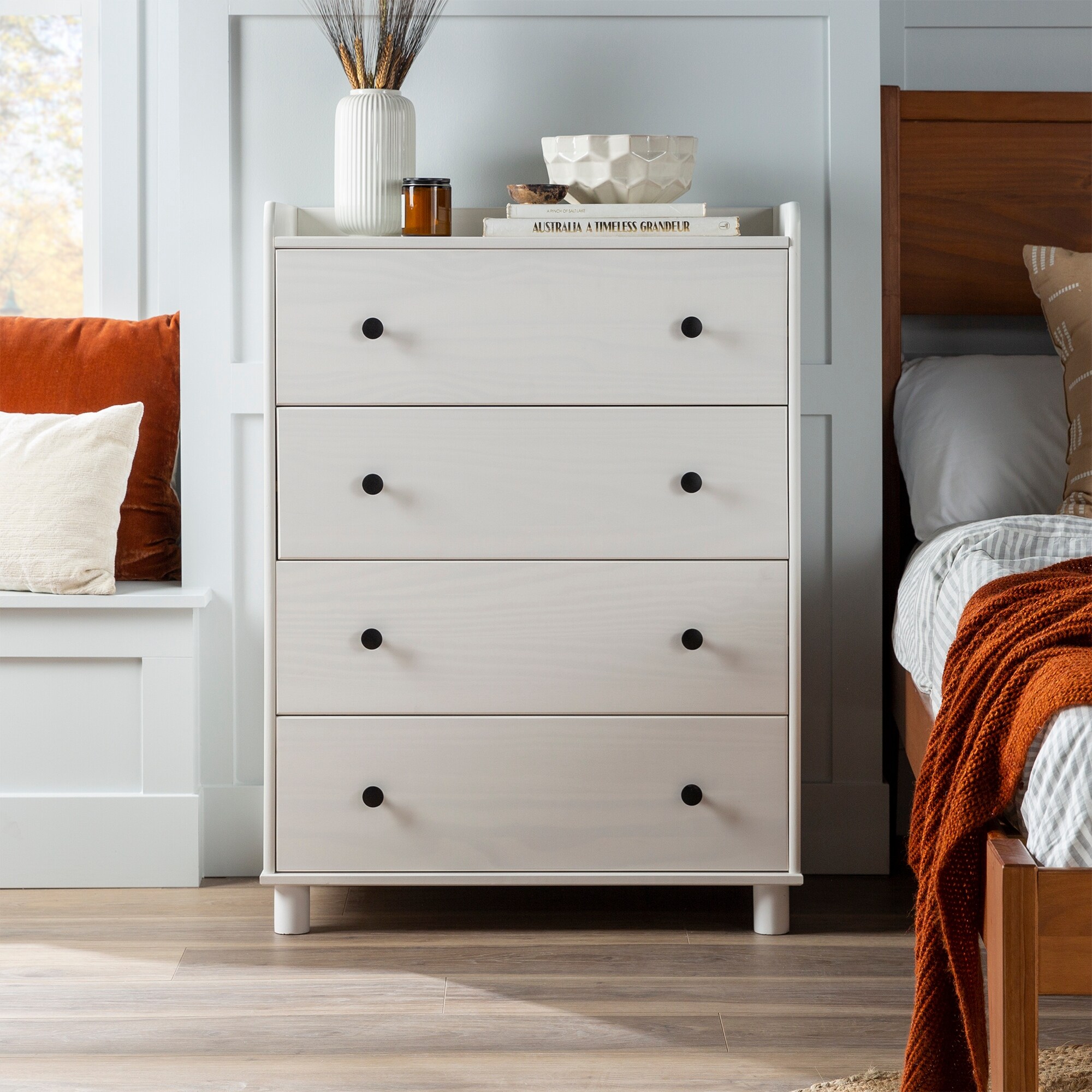 Middlebrook Solid Pine Tray Top 4-Drawer Chest - - 31885922 - Mycitystee