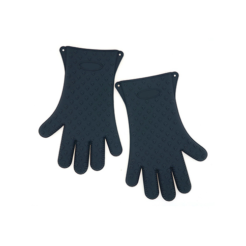 Mr Bar-B-Q 00416TVN Silicone Grilling Gloves， Dark Gray， Fits Most - Mycitystee