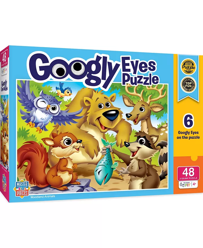 MasterPieces Puzzles Funny Jigsaw Puzzle - Woodland Animals Googly Eyes 48 Pc - Mycitystee