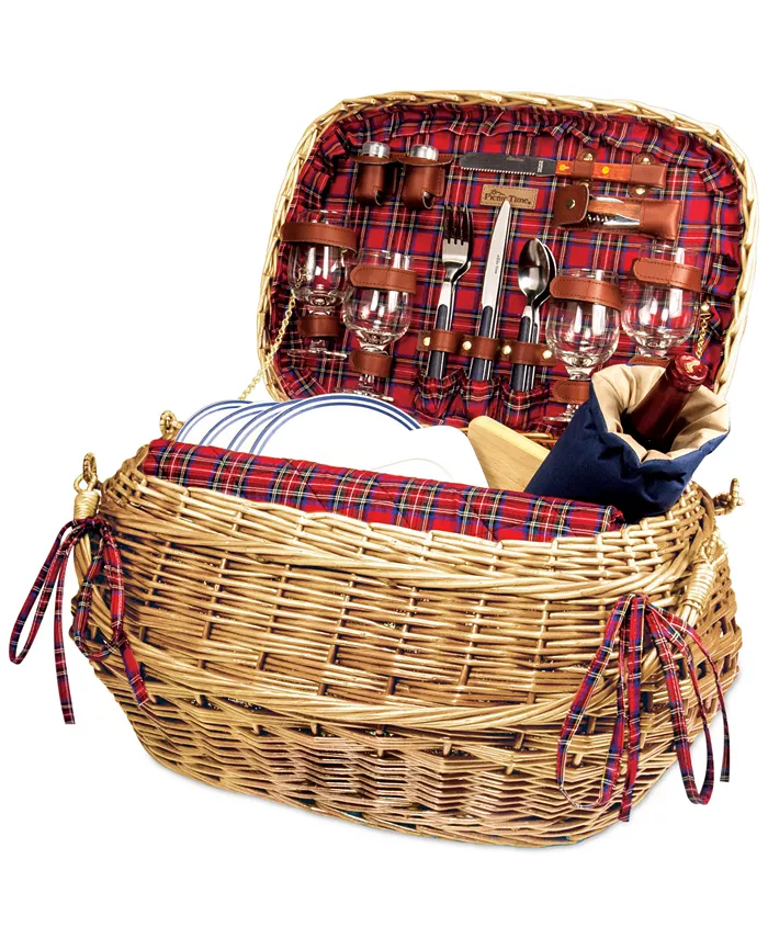 Picnic Time Red Highlander Picnic Basket - Mycitystee