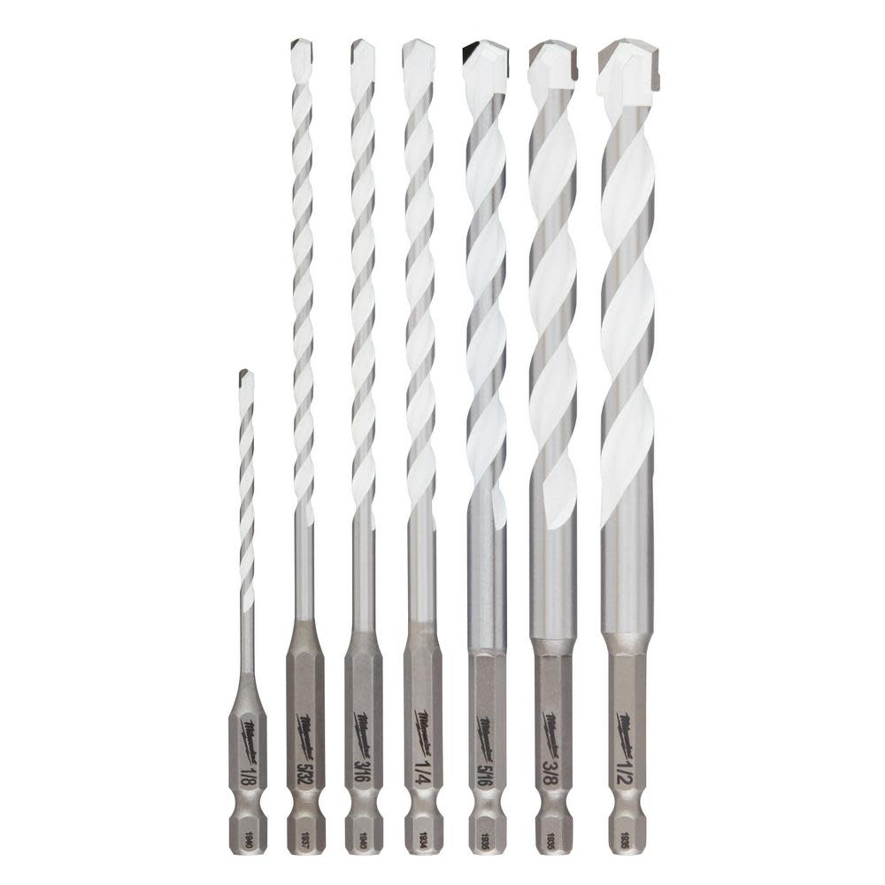 Milwaukee 7pc. SHOCKWAVE Impact Duty Carbide Multi-Material Drill Bit Kit 48-20-8899 from Milwaukee - Mycitystee
