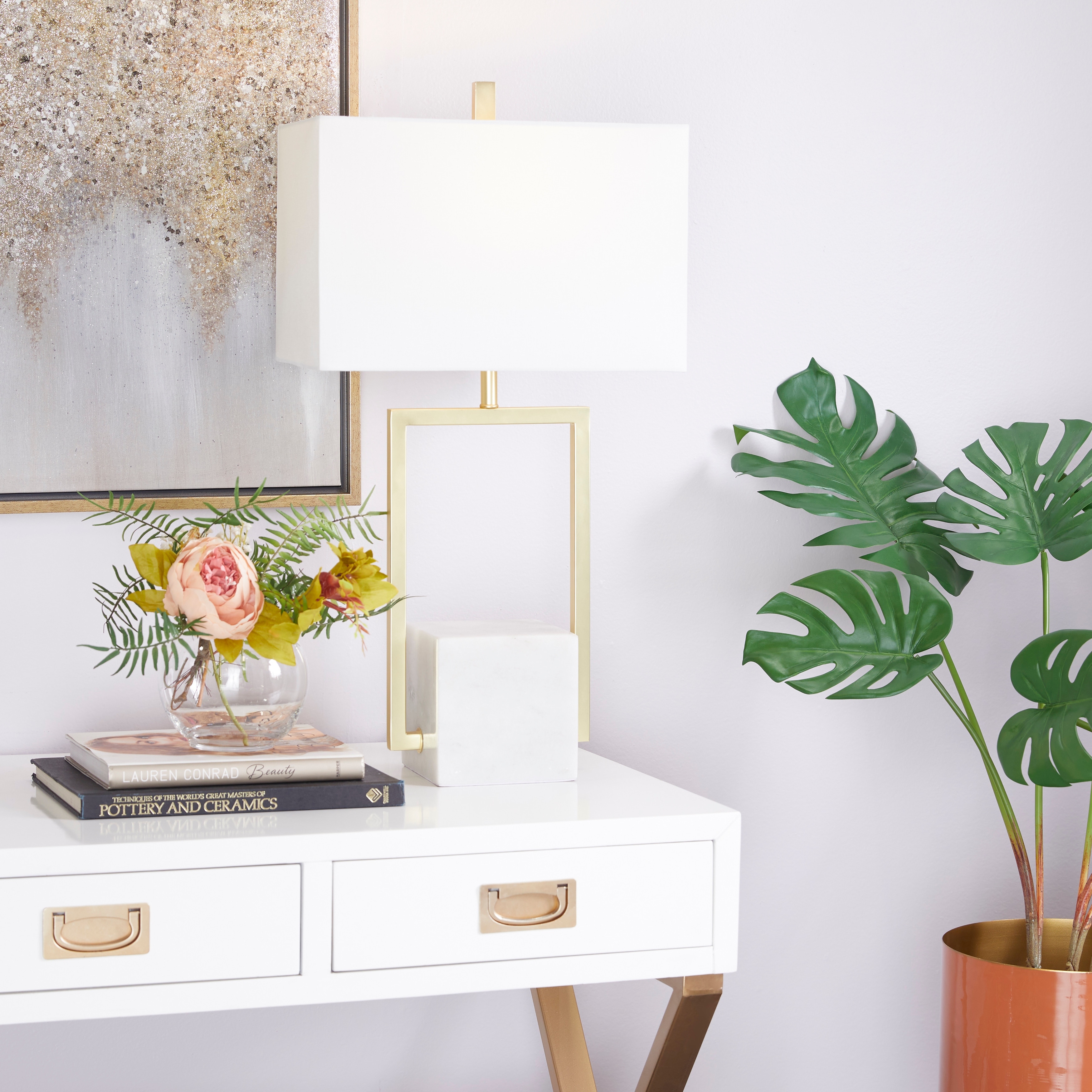 White Marble Modern Table Lamp - Mycitystee